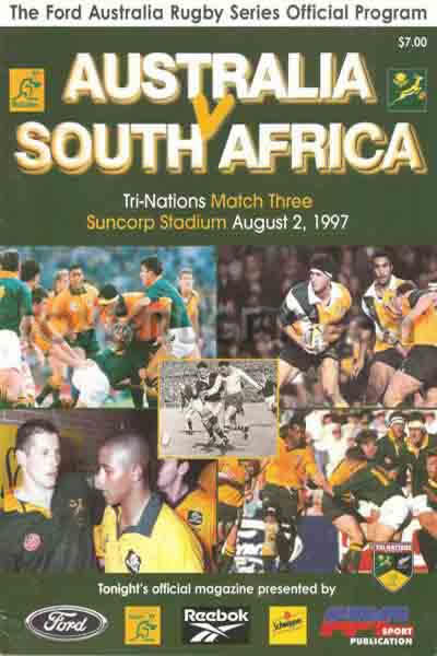 1997 Australia v South Africa  Rugby Programme